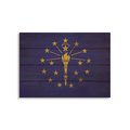 Wile E. Wood 20 x 14 in. Indiana State Flag Wood Art FLIN-2014